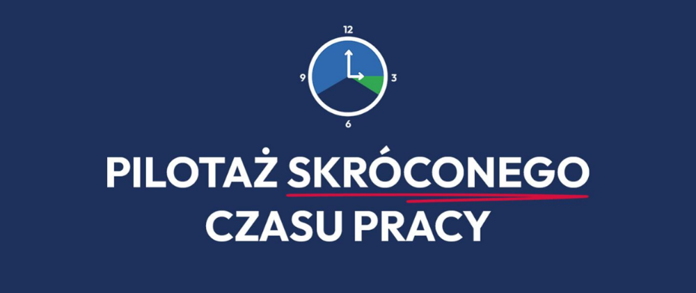 Obraz zawierający tekst - Pilotaż skróconego czasu pracy