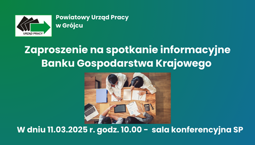 Zdjęcie artykułu Zapraszamy na spotkanie informacyjne Banku Gospodarstwa Krajowego dotyczące pożyczki inwestycyjnej dla RMR na Mazowszu