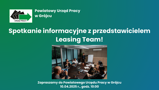 Zdjęcie artykułu Spotkanie informacyjne z przedstawicielem Leasing Team