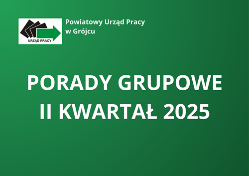 Zdjęcie artykułu Terminy porad grupowych organizowanych przez doradców zawodowych PUP w Grójcu – II kwartał 2025