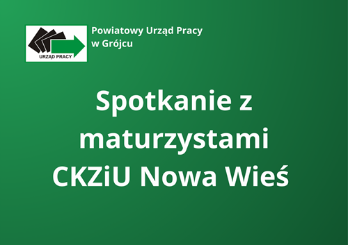 Zdjęcie artykułu Spotkanie maturzystów CKZiU w Nowej Wsi z doradcą zawodowym i przedstawicielem PUP w Grójcu