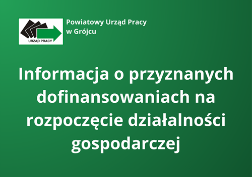 Zdjęcie artykułu Informacja o przyznanych dofinansowaniach na rozpoczęcie działalności gospodarczej