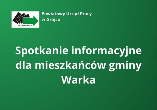 Zdjęcie artykułu Spotkanie informacyjne dla mieszkańców gminy Warka