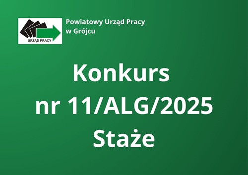 Zdjęcie artykułu Konkurs nr 11/ALG/2025 - Staże