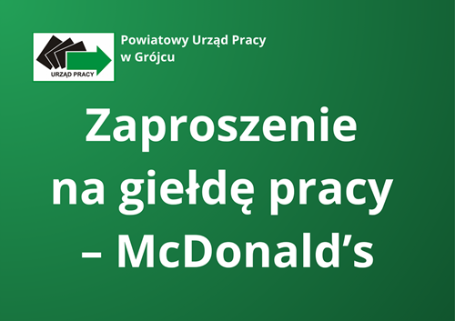 Zdjęcie artykułu Zaproszenie na giełdę pracy – McDonald’s